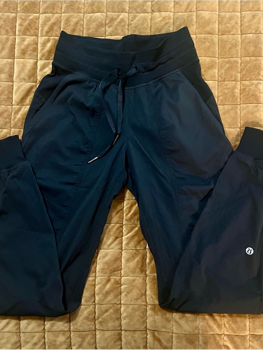 lululemon athletica Black High-Rise Ribbed Waistband Joggers studio size 0